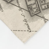 Couverture Polaire Carte vintage de Venise Italie (1764) (Coin)