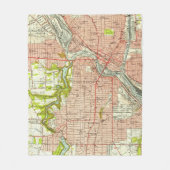 Couverture Polaire Carte vintage de Youngstown Ohio (1951) (Devant)