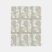 Couverture Polaire Carte vintage du Kentucky (1850) (Devant)