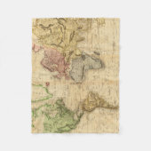 Couverture Polaire Carte vintage du monde (1831) (Devant)