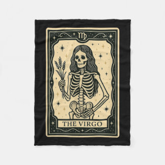 Couverture Polaire Carte Virgo Tarot - Sorcière gothique Soky Hallowe