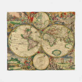 Couverture Polaire Cartes anciennes du monde vintage Cartes antiques