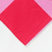 Couverture Polaire Cartes Grille rose et rouge (Coin)