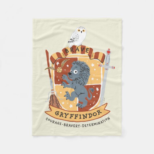 Couverture Polaire Carton Brave Gryffindor Crest (Devant)