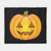 Couverture Polaire Carton mignon Halloween Jack O’Lantern Citrouille (Devant (Horizontal))