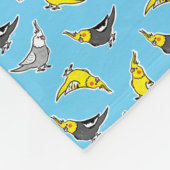 Couverture Polaire Cartoon Cockatiels Pattern (Coin)