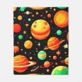 Couverture Polaire Cartoon Cosmique Chaud (Devant)