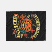 Couverture Polaire Carved By Faith Lit By Grace Religious Christian H (Devant (Horizontal))