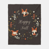 Couverture Polaire Cas Foxes with customizable text (Devant)