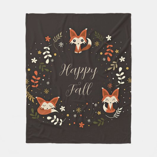 Couverture Polaire Cas Foxes with customizable text (Devant)