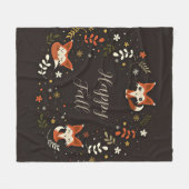 Couverture Polaire Cas Foxes with customizable text (Devant (Horizontal))