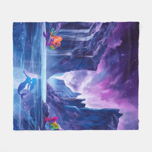 Couverture Polaire cascade avec sirènes (Devant (Horizontal))