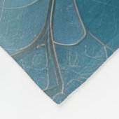 Couverture Polaire Cascade florale - Flux Turquoise doux et Abstrait  (Coin)