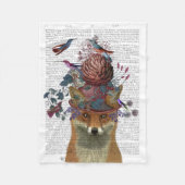 Couverture Polaire Casque d'oiseaux renard avec Artichoke (Devant)