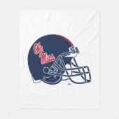 Couverture Polaire Casque Ole Miss Football | bleu foncé (Devant)