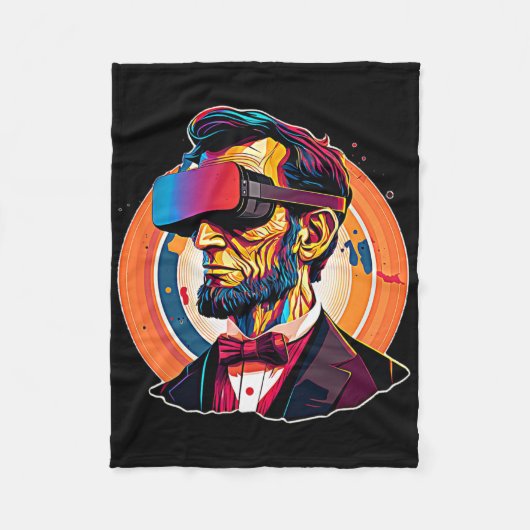 Couverture Polaire Casque Vr Abraham Lincoln Jeu vidéo Virtual Real (Devant)
