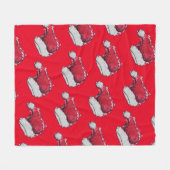 Couverture Polaire Casquette de Noël (Devant (Horizontal))