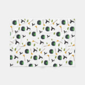 Couverture Polaire Casquette de sorcière Broom Caldron Motif Hallowee (Devant (Horizontal))