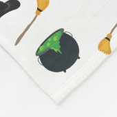 Couverture Polaire Casquette de sorcière Broom Caldron Motif Hallowee (Coin)