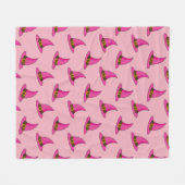 Couverture Polaire Casquette de sorcière rose (Devant (Horizontal))