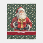 Couverture Polaire Casquette Père Noël personnalisée classique (Devant)