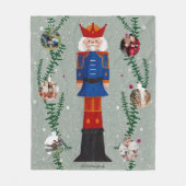 Couverture Polaire Casse-noisette mignonne Noël Foto Famille Collage (Devant)