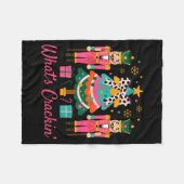 Couverture Polaire Casse-Noisette Noël - Drôle Rétro Noël Horrible (Devant (Horizontal))