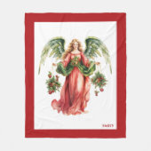 Couverture Polaire Casse-Noisette sur fond blanc thème de Noël (Devant)