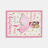 Couverture Polaire Casse-noisettes - Personnaliser le ballet/Pink Fle (Devant (Horizontal))