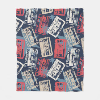 Couverture Polaire Cassettes Vielles Musique Vintage sans couture