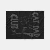 Couverture Polaire Cat Dad Club Life Is Better With Cats Father's Day (Devant (Horizontal))