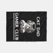 Couverture Polaire Cat Dad Gamer Club Funny Cat Lover Gaming Game Fat (Devant (Horizontal))