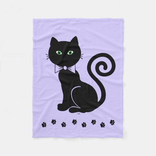 Couverture Polaire Cat de Cravate de caisson Blanche (Devant)