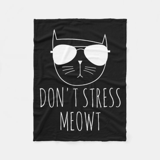 Couverture Polaire Cat Design Funny Pun Don't Stress Meowt Funny Sayi (Devant)
