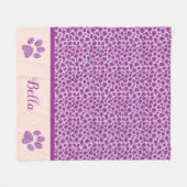 Couverture Polaire Cat Dog Pet Purple Leopard Peau Toison Blanket (Devant (Horizontal))