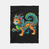 Couverture Polaire Cat Dragon Happy Chinese New Year 2024 Womens Mens (Devant)