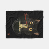 Couverture Polaire Cat Eating Ramen Funny Japanese Kawaii Cat Anime L (Devant (Horizontal))