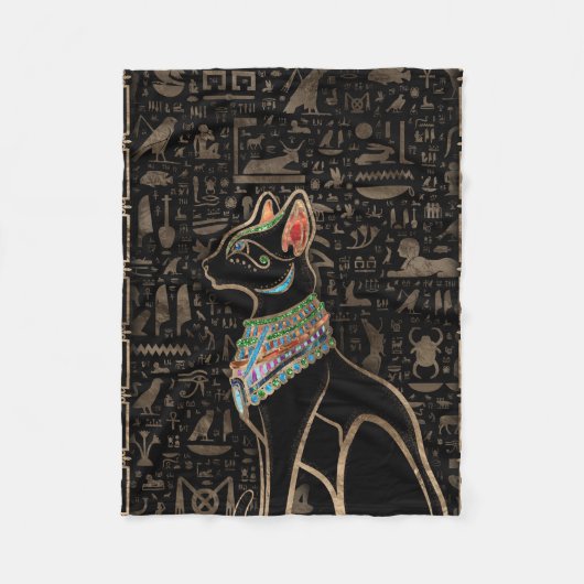 Couverture Polaire Cat égyptien - Bastet (Devant)