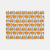 Couverture Polaire Cat-enfant orange PERSONNALISÉ (Devant (Horizontal))