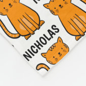 Couverture Polaire Cat-enfant orange PERSONNALISÉ (Coin)