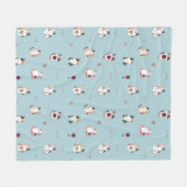 Couverture Polaire Cat et blanc blanc (Devant (Horizontal))