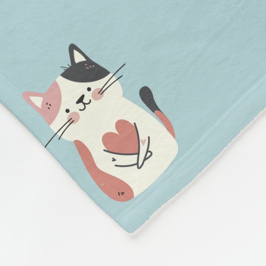 Couverture Polaire Cat et blanc blanc (Coin)