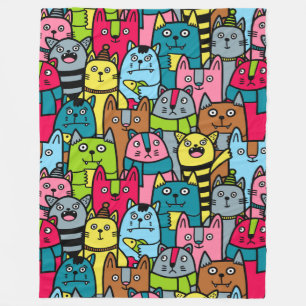 Couverture Polaire Cat et kitten
