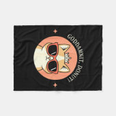 Couverture Polaire Cat - Godit, Donut! Sy Retro Cat Lover Design  (Devant (Horizontal))