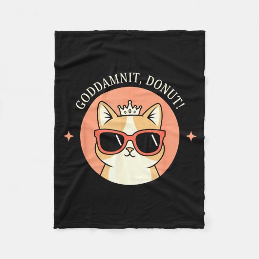 Couverture Polaire Cat - Godit, Donut! Sy Retro Cat Lover Design  (Devant)