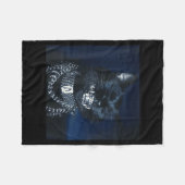 Couverture Polaire Cat Grillz Funny Kitten Meme Cat Smiling Brain Rot (Devant (Horizontal))