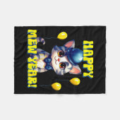 Couverture Polaire Cat Happy New Year Mew Year Funny New Years Party  (Devant (Horizontal))