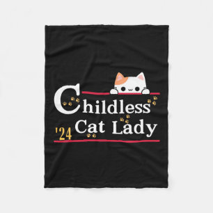 Couverture Polaire Cat Lady 2024 Élections politiques amusantes Démoc