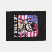 Couverture Polaire Cat Lives (Devant (Horizontal))