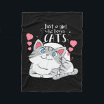Couverture Polaire Cat Lover Just A Girl Who Loves Cat<br><div class="desc">Cat Lover Just A Girl Who Loves Cat</div>